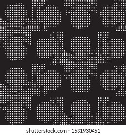 Spotted black and white grunge vector line background. Abstract halftone illustration background. Grunge grid polka dot background pattern
