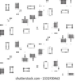 Spotted black and white grunge vector line background. Abstract halftone illustration background. Grunge grid polka dot background pattern
