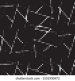 Spotted black and white grunge vector line background. Abstract halftone illustration background. Grunge grid polka dot background pattern

