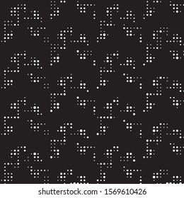 Spotted black and white grunge vector line background. Abstract halftone illustration background. Grunge grid polka dot background pattern