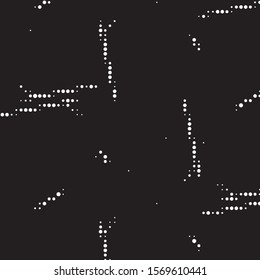 Spotted black and white grunge vector line background. Abstract halftone illustration background. Grunge grid polka dot background pattern