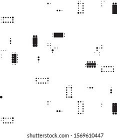 Spotted black and white grunge vector line background. Abstract halftone illustration background. Grunge grid polka dot background pattern