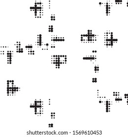 Spotted black and white grunge vector line background. Abstract halftone illustration background. Grunge grid polka dot background pattern