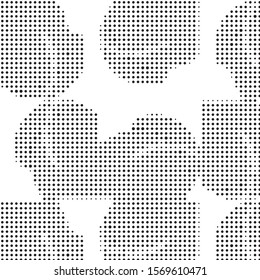 Spotted black and white grunge vector line background. Abstract halftone illustration background. Grunge grid polka dot background pattern