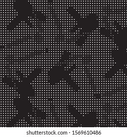 Spotted black and white grunge vector line background. Abstract halftone illustration background. Grunge grid polka dot background pattern