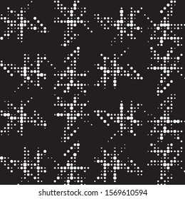 Spotted black and white grunge vector line background. Abstract halftone illustration background. Grunge grid polka dot background pattern