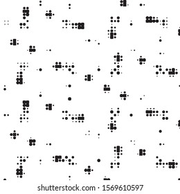 Spotted black and white grunge vector line background. Abstract halftone illustration background. Grunge grid polka dot background pattern