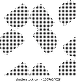 Spotted black and white grunge vector line background. Abstract halftone illustration background. Grunge grid polka dot background pattern