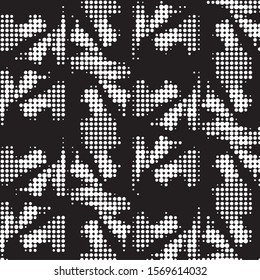 Spotted black and white grunge vector line background. Abstract halftone illustration background. Grunge grid polka dot background pattern