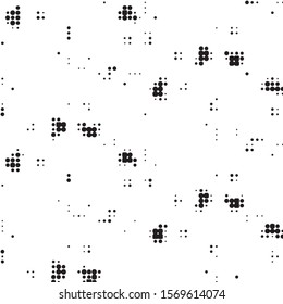 Spotted black and white grunge vector line background. Abstract halftone illustration background. Grunge grid polka dot background pattern
