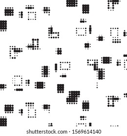 Spotted black and white grunge vector line background. Abstract halftone illustration background. Grunge grid polka dot background pattern