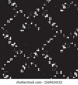 Spotted black and white grunge vector line background. Abstract halftone illustration background. Grunge grid polka dot background pattern