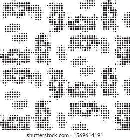 Spotted black and white grunge vector line background. Abstract halftone illustration background. Grunge grid polka dot background pattern