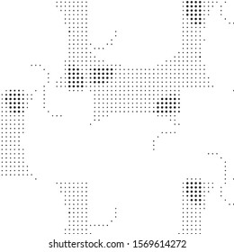 Spotted black and white grunge vector line background. Abstract halftone illustration background. Grunge grid polka dot background pattern