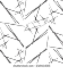 Spotted black and white grunge vector line background. Abstract halftone illustration background. Grunge grid polka dot background pattern