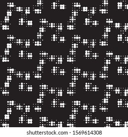 Spotted black and white grunge vector line background. Abstract halftone illustration background. Grunge grid polka dot background pattern