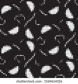 Spotted black and white grunge vector line background. Abstract halftone illustration background. Grunge grid polka dot background pattern