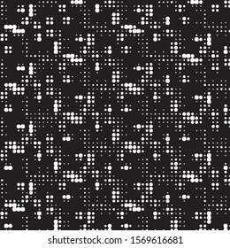Spotted black and white grunge vector line background. Abstract halftone illustration background. Grunge grid polka dot background pattern