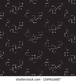 Spotted black and white grunge vector line background. Abstract halftone illustration background. Grunge grid polka dot background pattern
