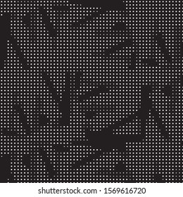 Spotted black and white grunge vector line background. Abstract halftone illustration background. Grunge grid polka dot background pattern