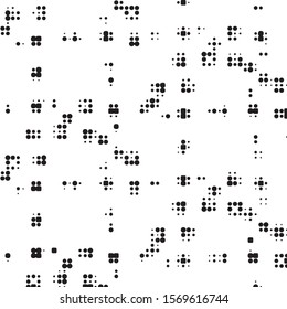 Spotted black and white grunge vector line background. Abstract halftone illustration background. Grunge grid polka dot background pattern
