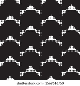 Spotted black and white grunge vector line background. Abstract halftone illustration background. Grunge grid polka dot background pattern