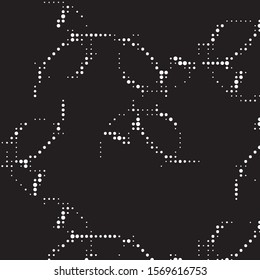 Spotted black and white grunge vector line background. Abstract halftone illustration background. Grunge grid polka dot background pattern