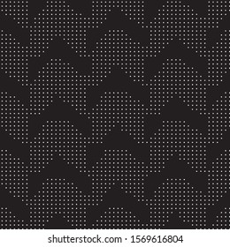 Spotted black and white grunge vector line background. Abstract halftone illustration background. Grunge grid polka dot background pattern