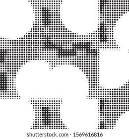 Spotted black and white grunge vector line background. Abstract halftone illustration background. Grunge grid polka dot background pattern