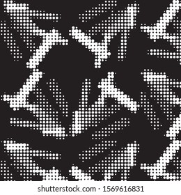 Spotted black and white grunge vector line background. Abstract halftone illustration background. Grunge grid polka dot background pattern