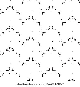Spotted black and white grunge vector line background. Abstract halftone illustration background. Grunge grid polka dot background pattern