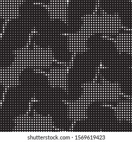 Spotted black and white grunge vector line background. Abstract halftone illustration background. Grunge grid polka dot background pattern