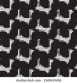 Spotted black and white grunge vector line background. Abstract halftone illustration background. Grunge grid polka dot background pattern