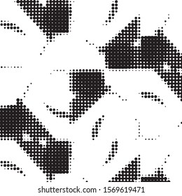 Spotted black and white grunge vector line background. Abstract halftone illustration background. Grunge grid polka dot background pattern