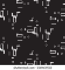 Spotted black and white grunge vector line background. Abstract halftone illustration background. Grunge grid polka dot background pattern