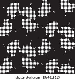 Spotted black and white grunge vector line background. Abstract halftone illustration background. Grunge grid polka dot background pattern