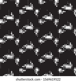 Spotted black and white grunge vector line background. Abstract halftone illustration background. Grunge grid polka dot background pattern