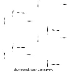Spotted black and white grunge vector line background. Abstract halftone illustration background. Grunge grid polka dot background pattern