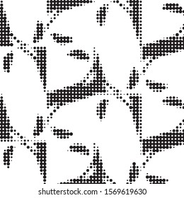 Spotted black and white grunge vector line background. Abstract halftone illustration background. Grunge grid polka dot background pattern