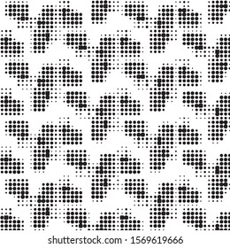 Spotted black and white grunge vector line background. Abstract halftone illustration background. Grunge grid polka dot background pattern