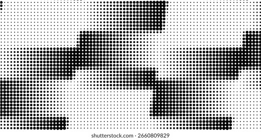 Fondo de línea de Vector grunge blanco y negro manchado. Fondo de ilustración de semitono Abstractas. Patrón de fondo de lunares de rejilla de grunge
