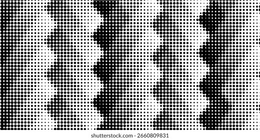 Fondo de línea de Vector grunge blanco y negro manchado. Fondo de ilustración de semitono Abstractas. Patrón de fondo de lunares de rejilla de grunge
