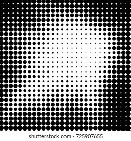 Spotted black and white grunge vector line background. Abstract illustration background. Grunge grid polka dot background pattern
