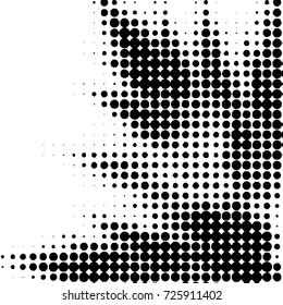 Spotted black and white grunge vector line background. Abstract illustration background. Grunge grid polka dot background pattern
