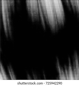 Spotted black and white grunge vector line background. Abstract illustration background. Grunge grid polka dot background pattern
