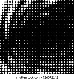 Spotted black and white grunge vector line background. Abstract illustration background. Grunge grid polka dot background pattern
