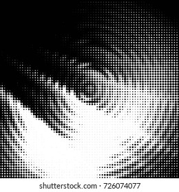 Spotted black and white grunge vector line background. Abstract illustration background. Grunge grid polka dot background pattern
