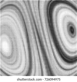 Spotted black and white grunge vector line background. Abstract illustration background. Grunge grid polka dot background pattern
