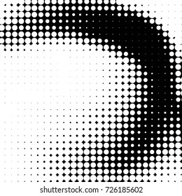 Spotted black and white grunge vector line background. Abstract illustration background. Grunge grid polka dot background pattern
