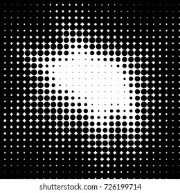 Spotted black and white grunge vector line background. Abstract illustration background. Grunge grid polka dot background pattern
